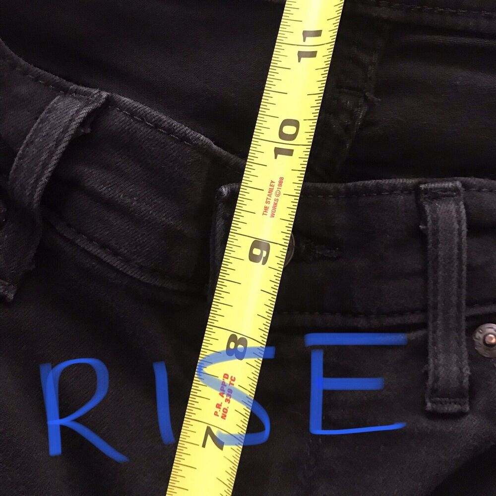 Levis Black Classic Bootcut Western Cowgirl Mid Rise Denim Jeans - 10 - Picture 7 of 9